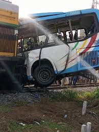 BREAKING: Several Feared Dead As Train, BRT Bus Crash In Lagos