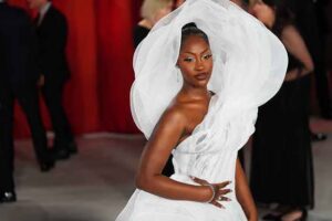 Oscar candidate Tems was chastised for her dress restricting people's view