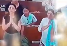 Mother captured teaching her daughter how to steal in church (video)